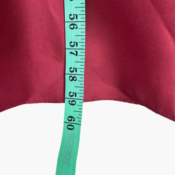 Alfred Sung Off the Shoulder Satin Maxi Dress in Burgundy‎ Red - Picture 9 of 9